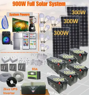 900W Solar Full System (6*100ah)