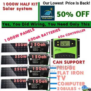 1000w Solar Kit (Half Kit)