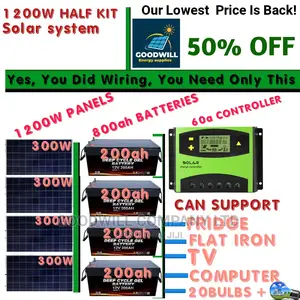 1200w Solar Kit (Half Kit)