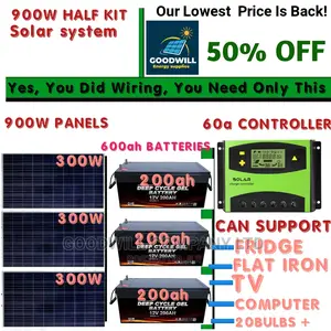 900w Solar Kit (Half Kit)