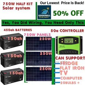 750w Solar Kit (Half Kit)