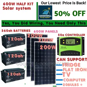 600w Solar Kit (Half Kit)