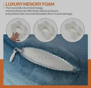 Quifly Travel Neck Pillow With 100% Memory Foam