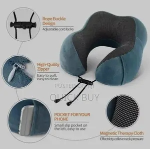 Quifly Travel Neck Pillow With 100% Memory Foam