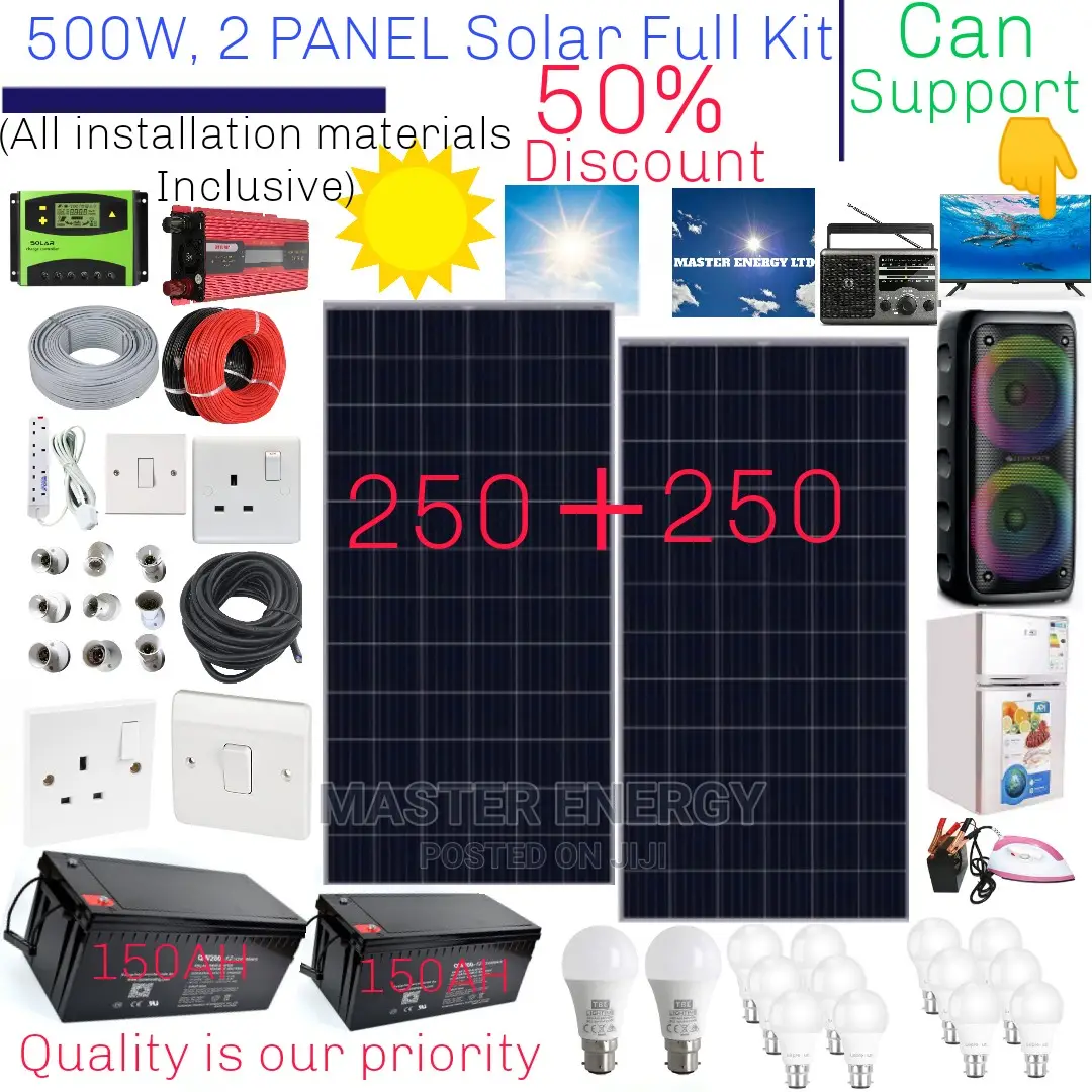 500W and 300ah Solar System Full Kit