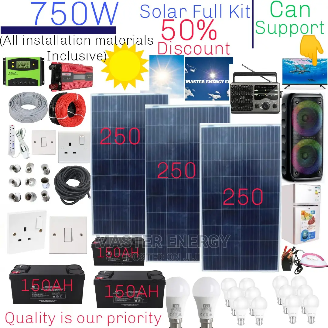 750W and 450AH Solar System Full Kit