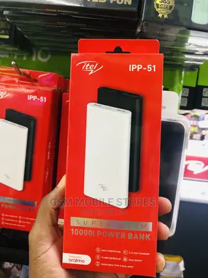 10000mah Super Slim ITEL Power Bank - Black