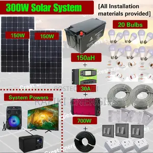 300W Full Solar System (20 Bulbs)