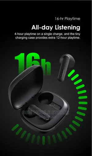 Oraimo Roll True Wireless Earbuds Roll With Tunes - Black