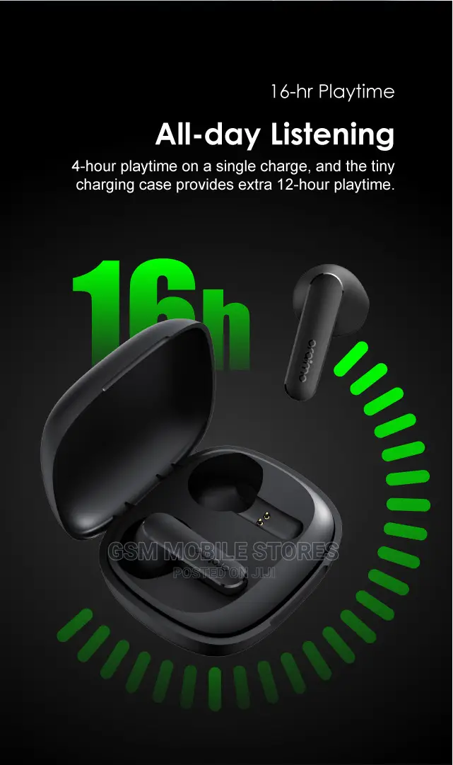 Oraimo Roll True Wireless Earbuds Roll With Tunes - Black