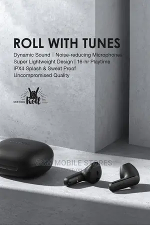 Oraimo Roll True Wireless Earbuds Roll With Tunes - Black
