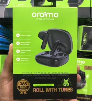 Oraimo Roll True Wireless Earbuds Roll With Tunes - Black