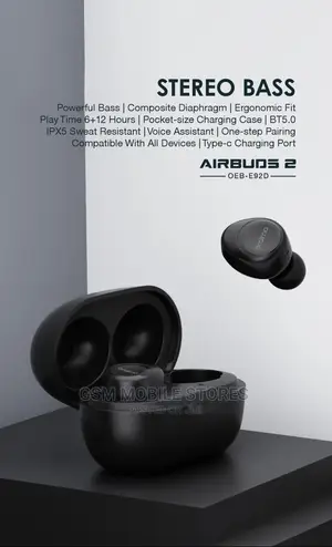 Oraimo Airbuds 2 Stereo Bass True Wireless In-Ear Earbuds