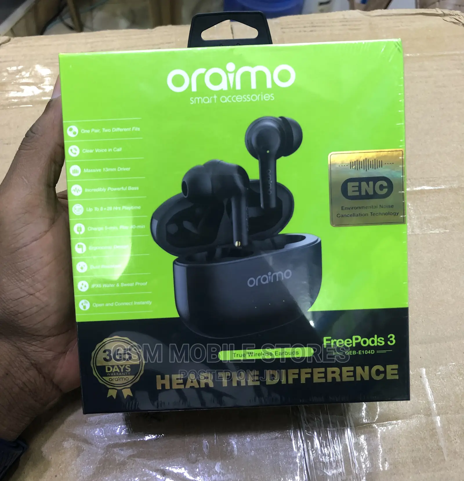 Oraimo Freepods 3 True Wireless Stereo Earbuds Black/White