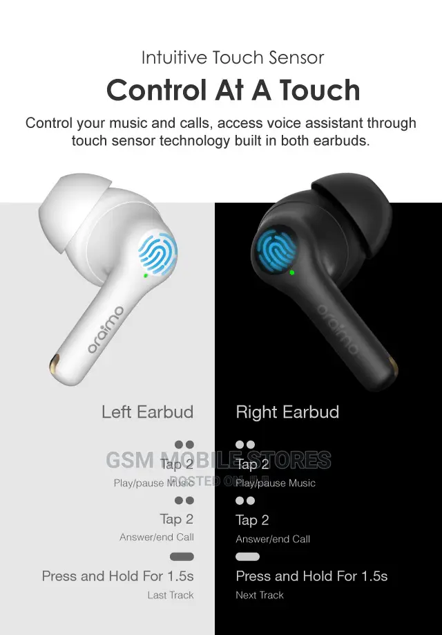 Oraimo Freepods 3 True Wireless Stereo Earbuds Black/White