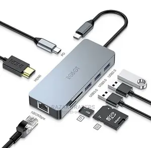 USB C Hub 8 in 1 Robot Ht380 Adapter USB Type C Macbook