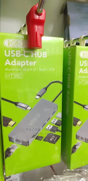 USB C Hub 8 in 1 Robot Ht380 Adapter USB Type C Macbook