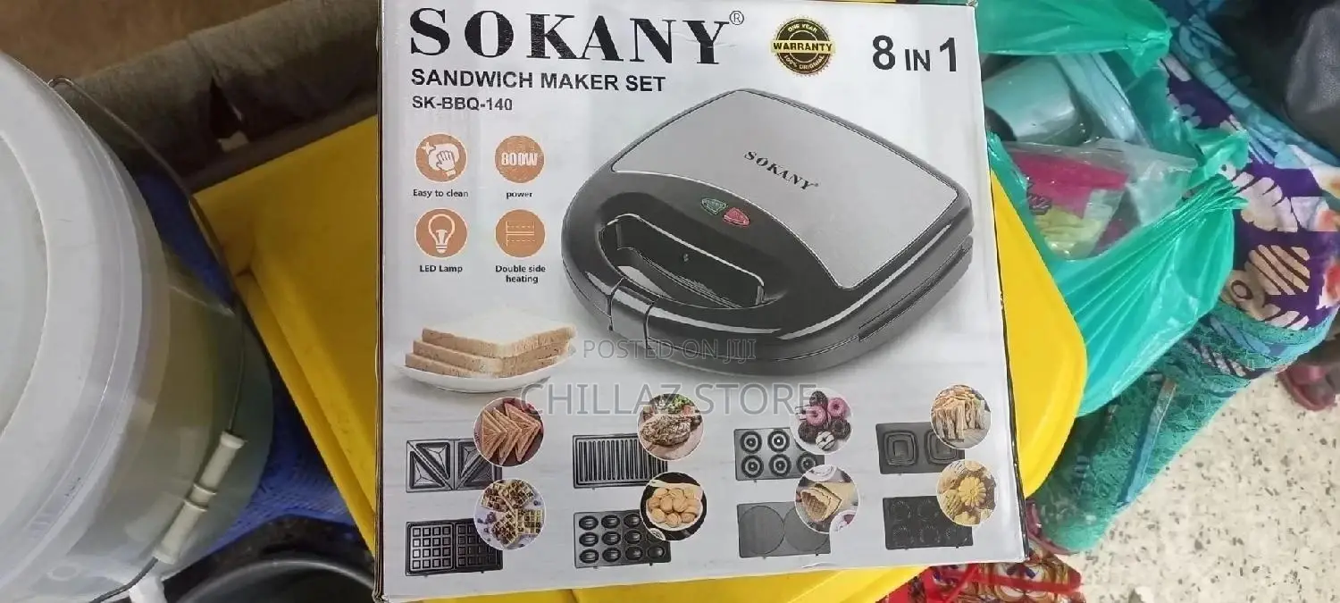 8 in 1 Sokany Sandwich Maker Set.