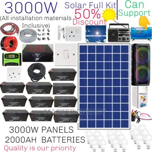 3000W and 2000AH Solar System Full Kit