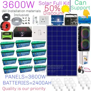 3600W And 2400ah Solar System Full Kit