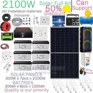 2100W and 1200ah Solar System Full Kit