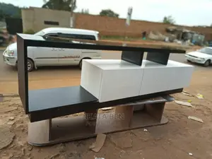 Black and White Glassed Tv Stand