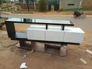 Black and White Glassed Tv Stand