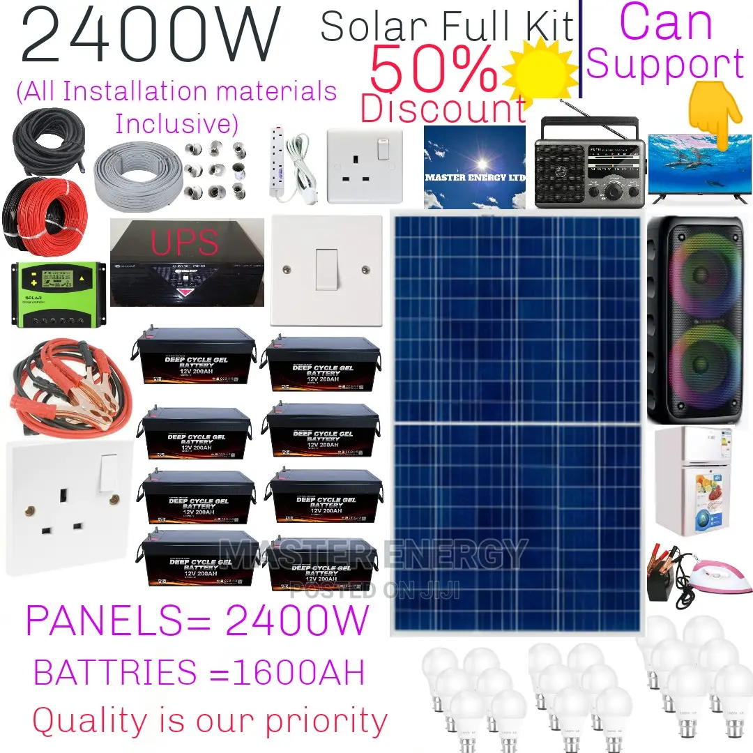 2400W and 1600ah Solar System Full Kit