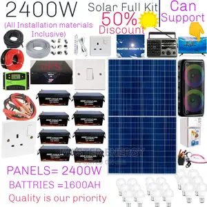 2400W and 1600ah Solar System Full Kit