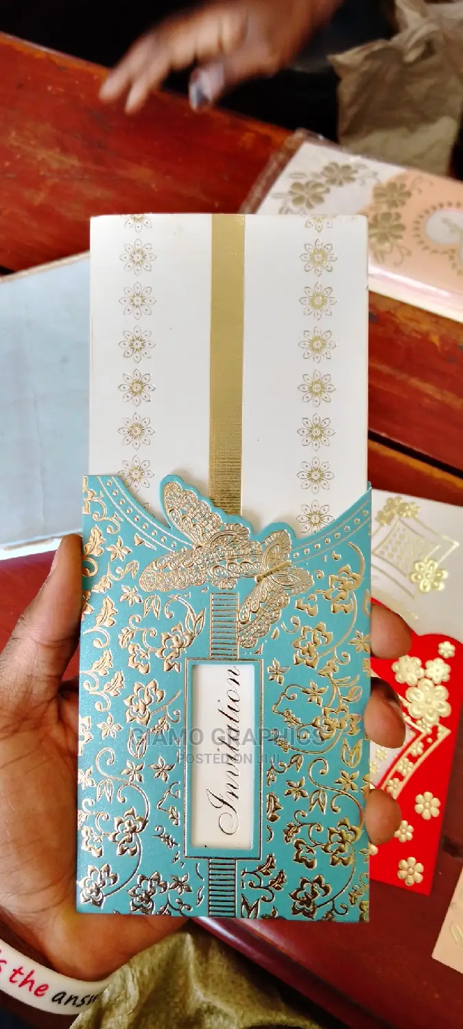 Wedding Cards (Invitations), Gold and Grey