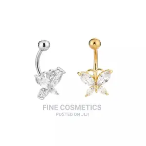 Butterfly Belly Button Ring Titaniun Navel Piercing Ring