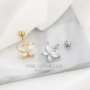 Butterfly Belly Button Ring Titaniun Navel Piercing Ring