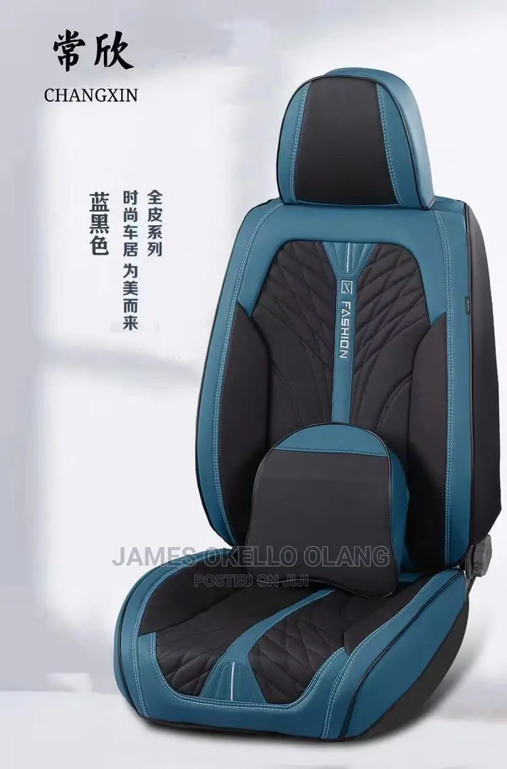 Car Seat Covers Blue Black