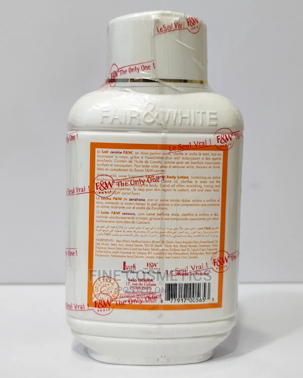 Fair and White Original Carrot Moisturizing Lotion 500ml