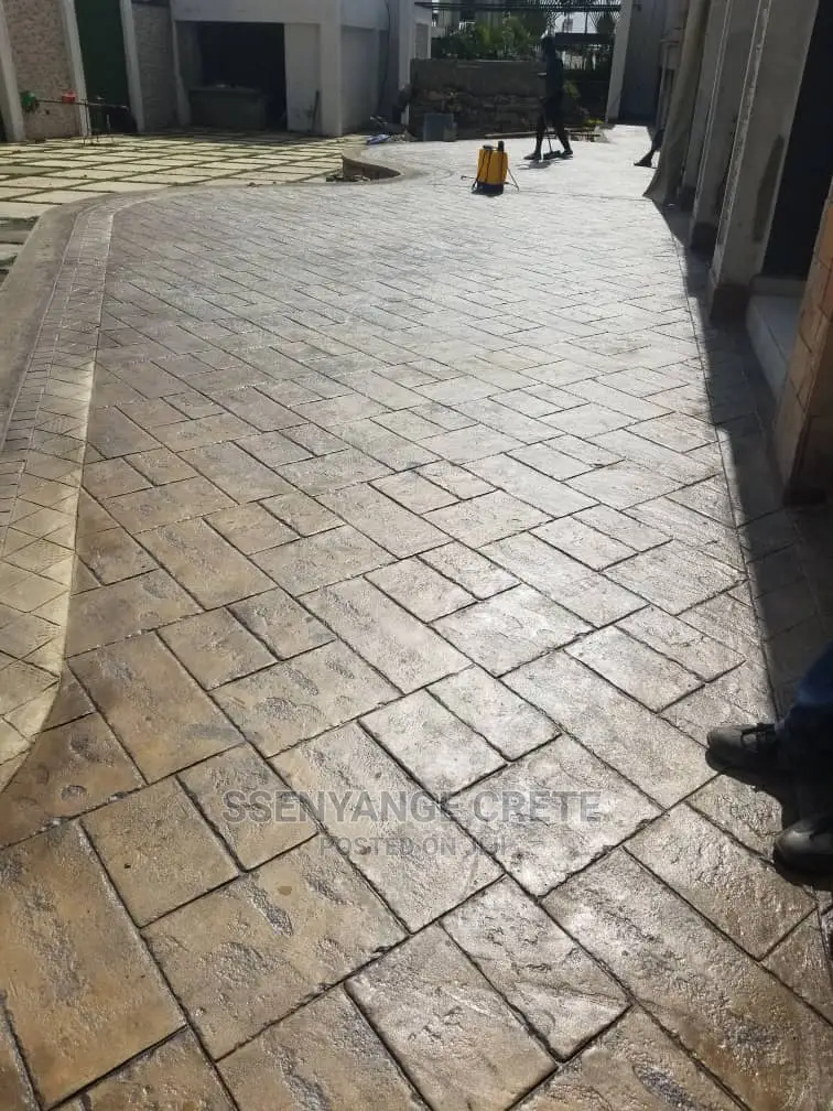 Stamped Concrete With Epoxy Finish