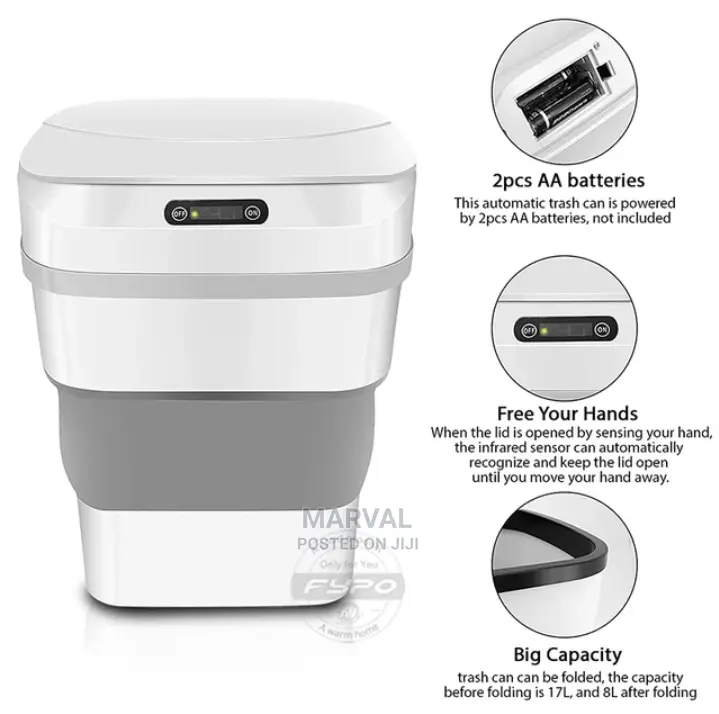 Smart Sensor Forldable Trash Can