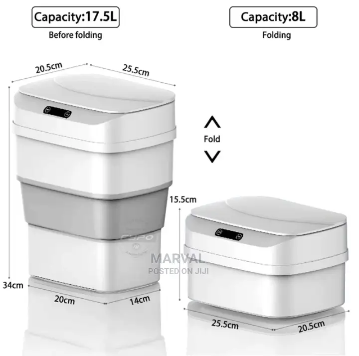 Smart Sensor Forldable Trash Can