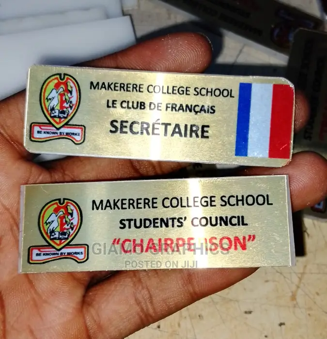 Gold and White Tags
