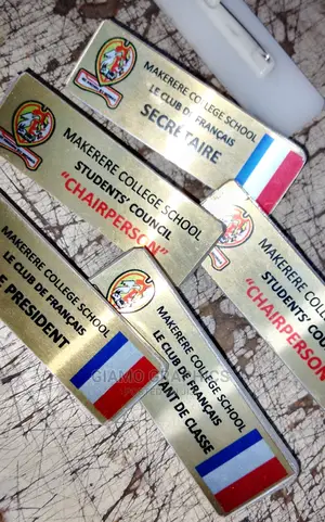 Gold and White Tags