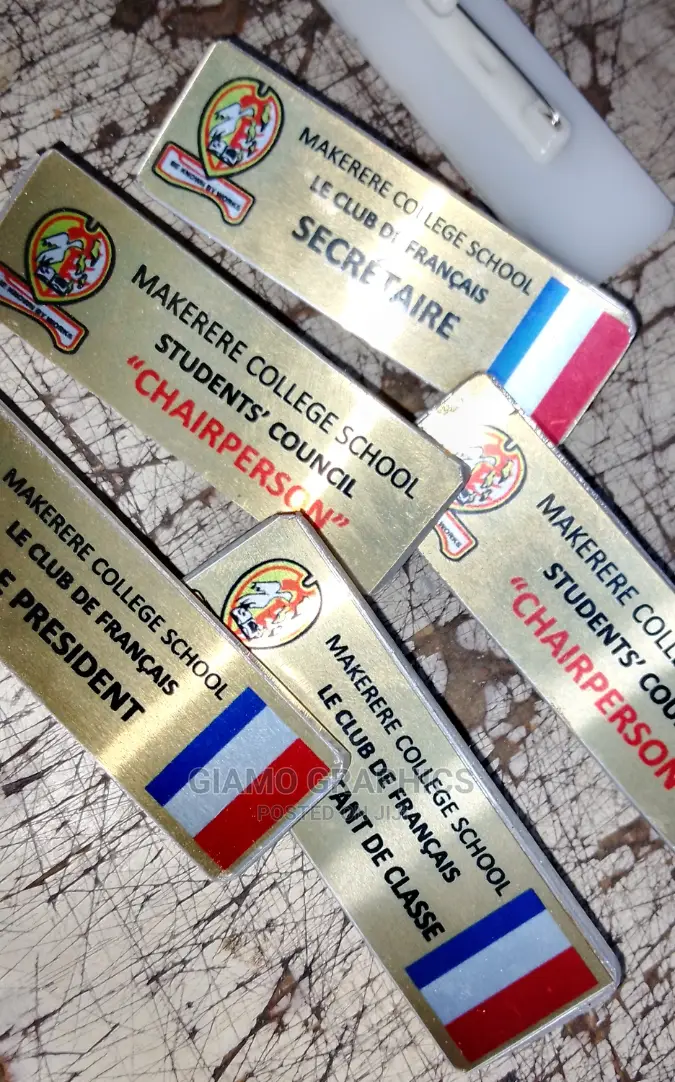 Gold and White Tags