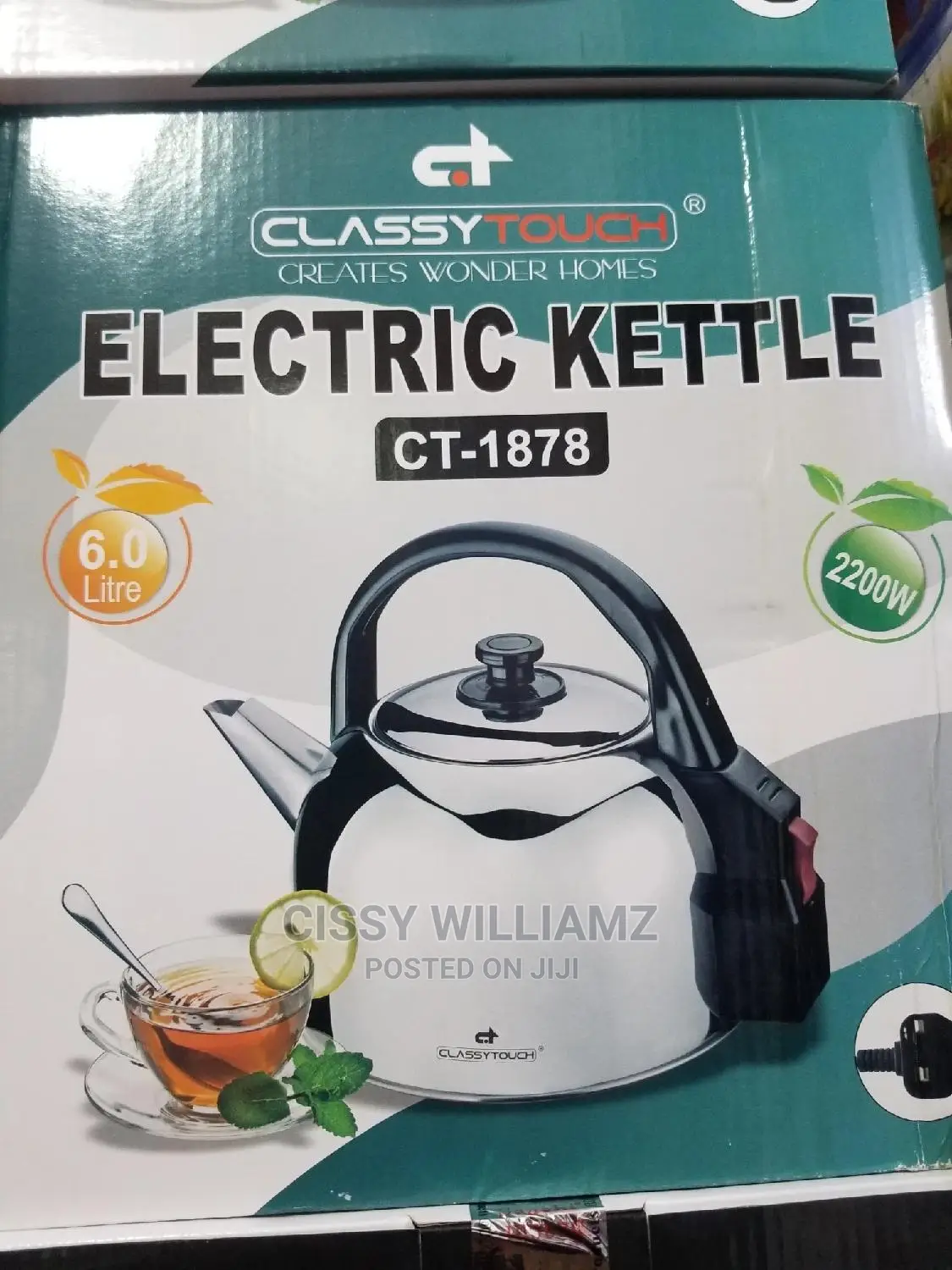 Electric Kettle CT-1878/Classy Touch Electric Kettle