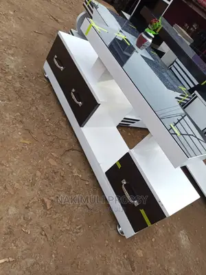 White and Black Tv Stand