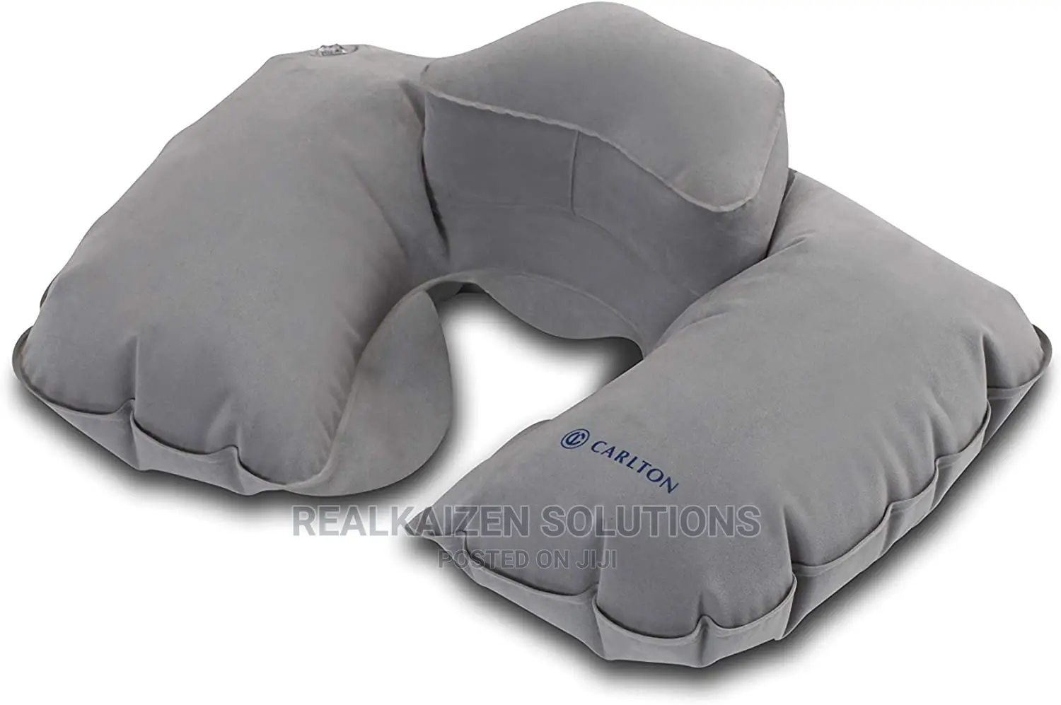 Carlton Portable Inflatable Double Layer Grey Pillow