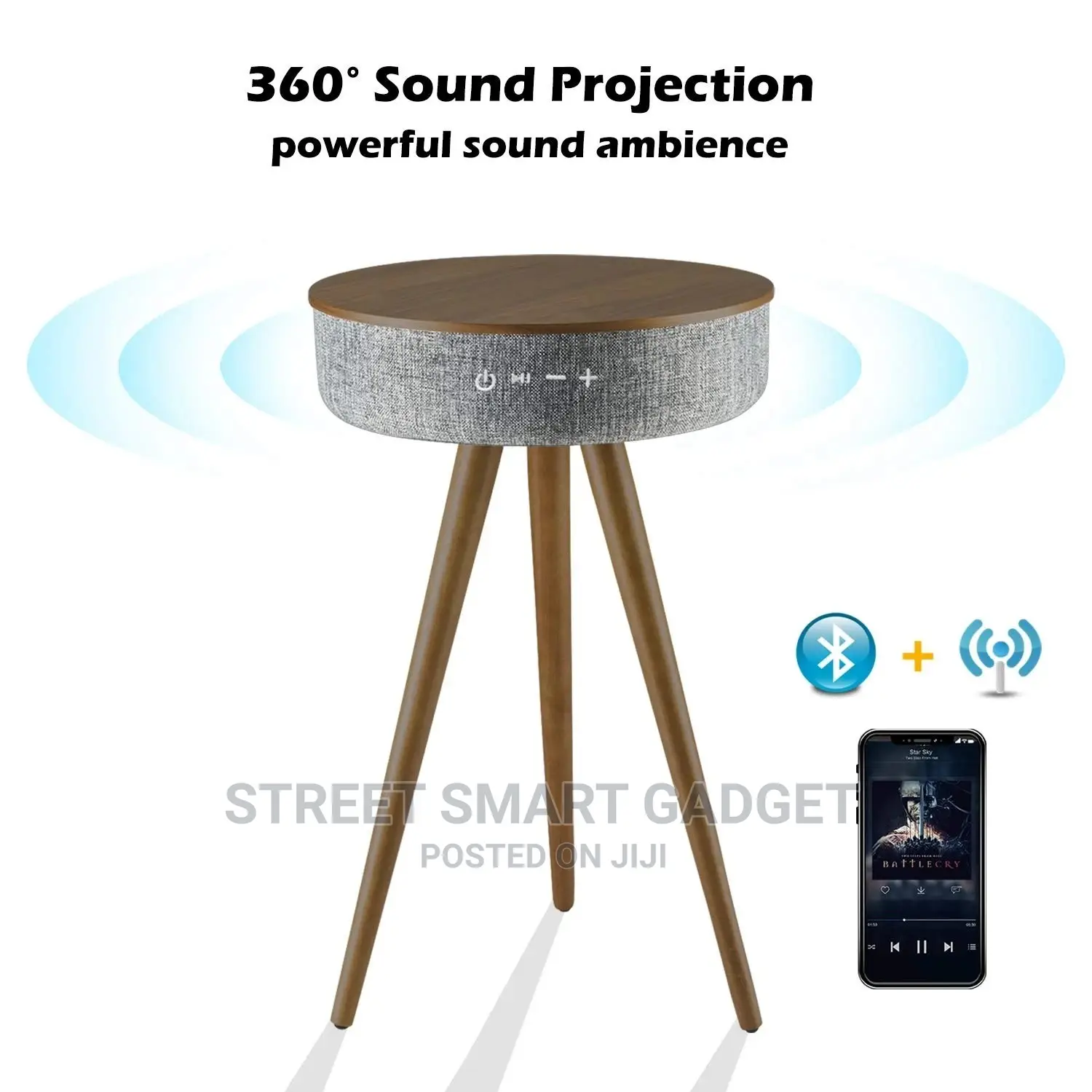 Bluetooth Speaker Side Table