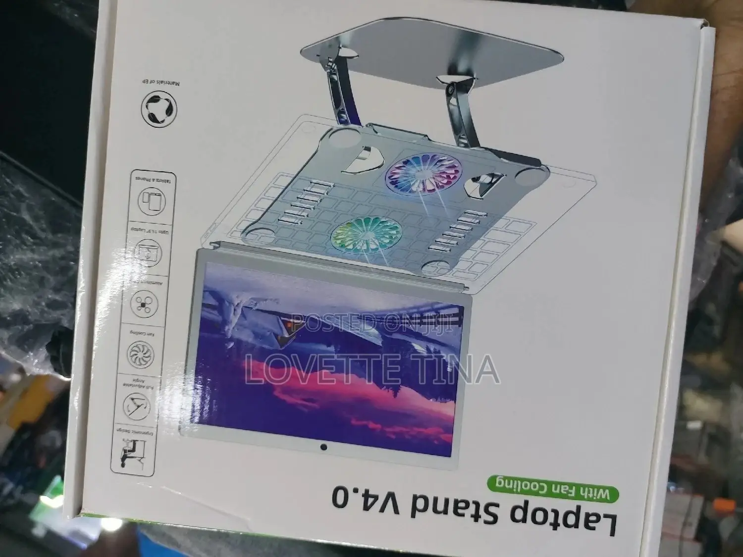 Stand With Fan for Laptops