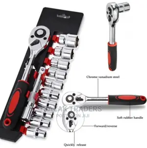 12pcs Ratchet Wrench Socket Set Repairing Kit Hand Tools