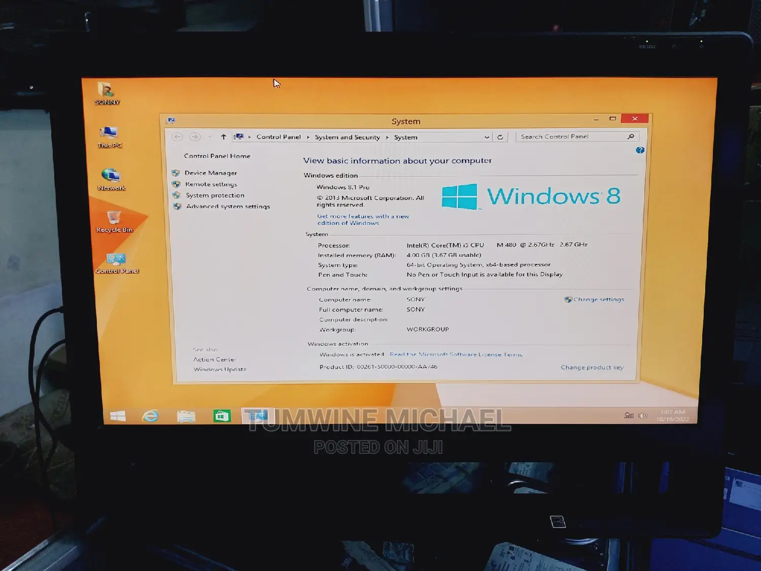 Desktop Computer 4GB Intel Core I5 HDD 500GB