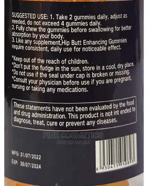 Hip and Butt Enhancing Chewing Gummies Buttocks Enlargement