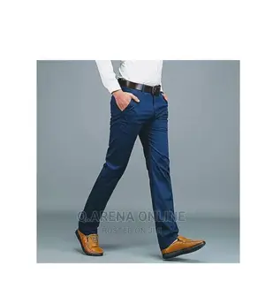 Men's Stretcher Khaki Trousers- Black,Navy Blue,Grey Brown