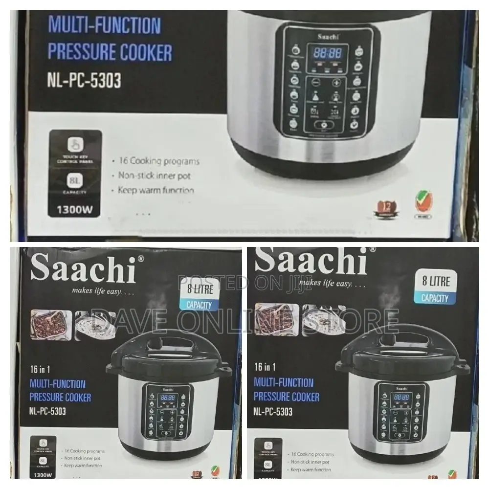 8 Litre Saachi Multipurpose Electric Pressure Cooker.